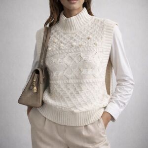 INC International Concepts Cable Knit Sleeveless Sweater Vest